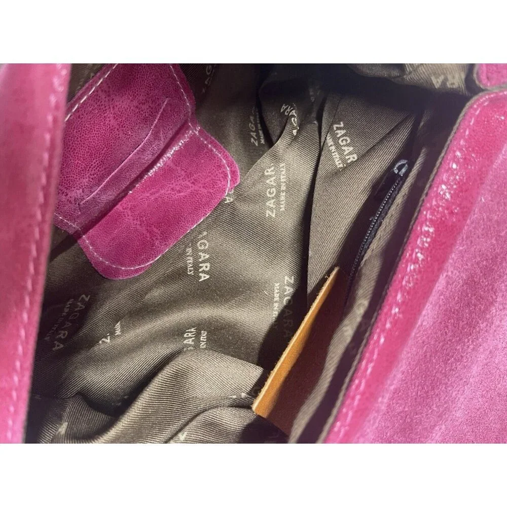 Zagara Italian Leather Pink Purse